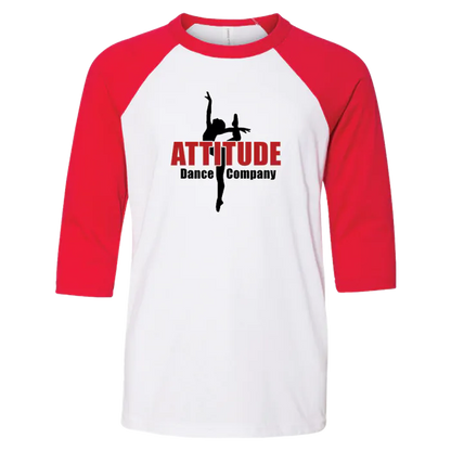 ATTITUDE DANCE - YOUTH 3/4 SLEEVE BASEBALL TEE